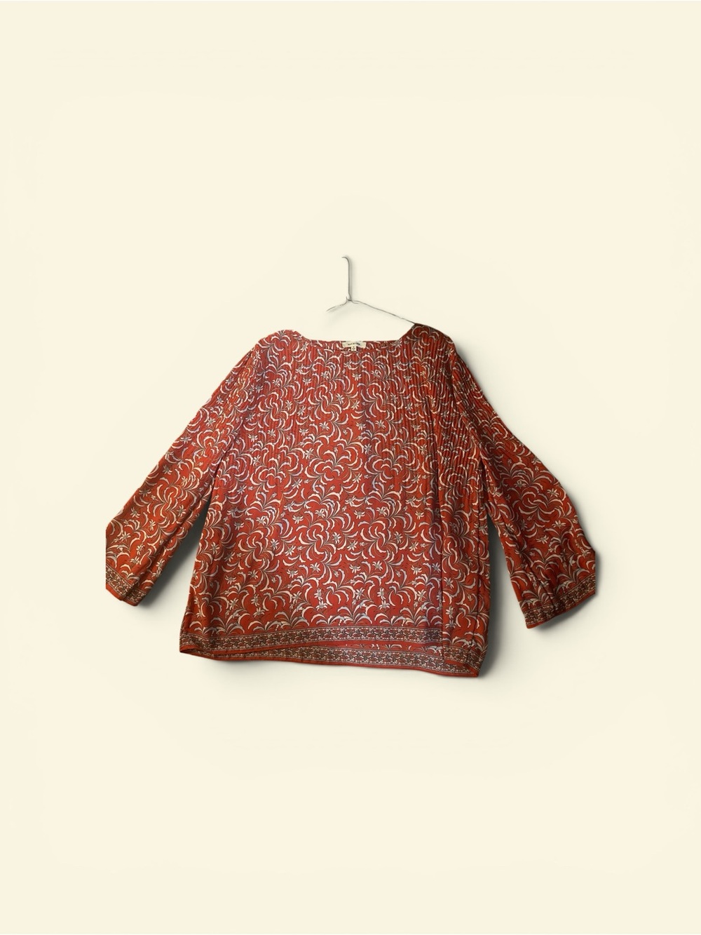 Max Studio Boho Floral Print Blouse Size Small (fits more like a medium)